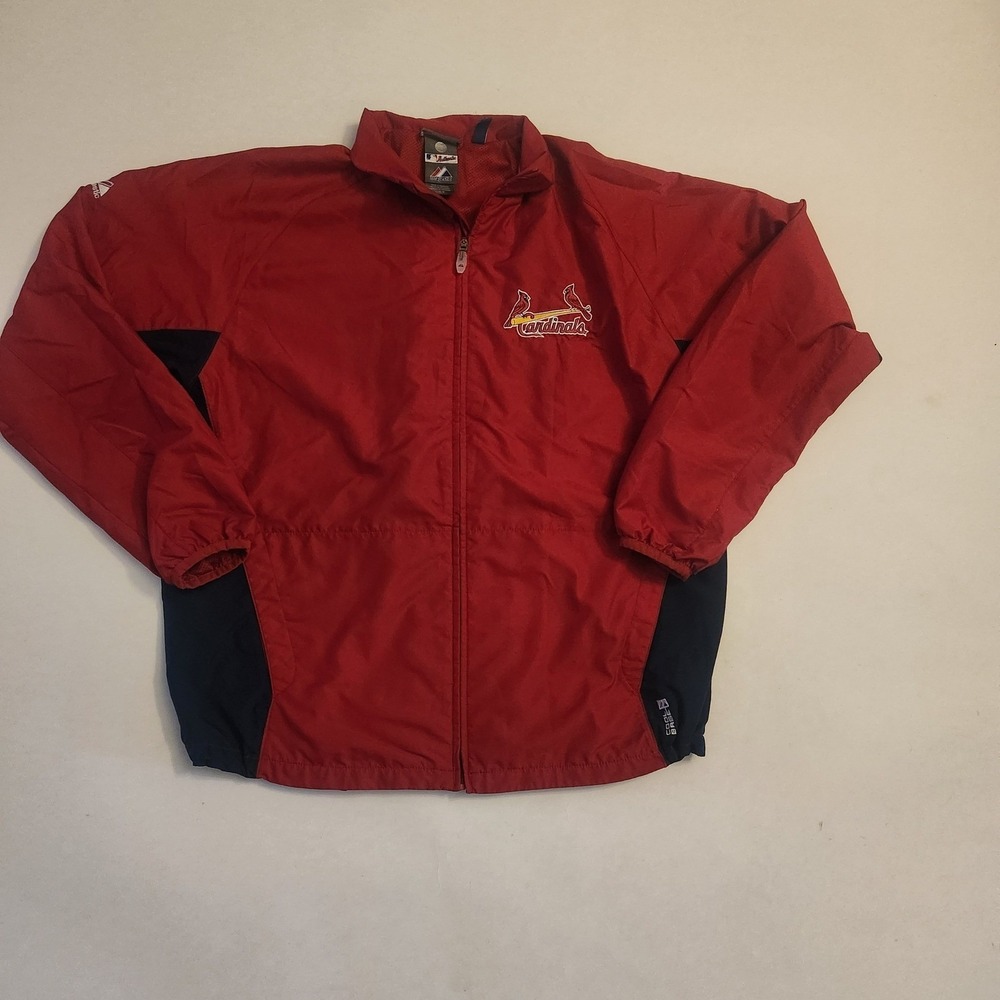 Majestic St Louis Cardinals MLB Authentic Collection Cool Base Jacket Mens Large